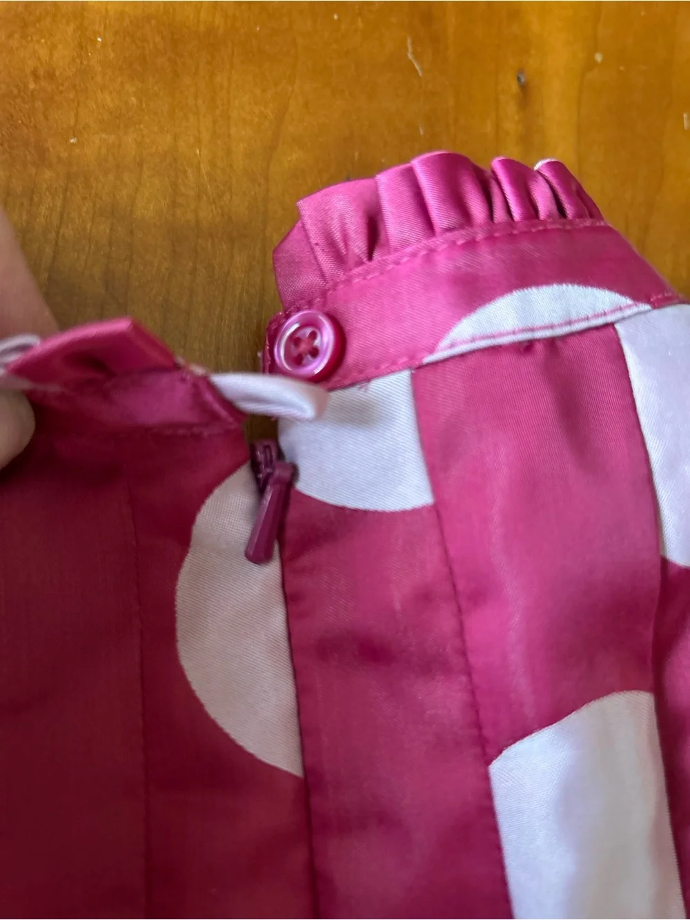 Gap baby pink satin polka dot bubble dress 0-3 months